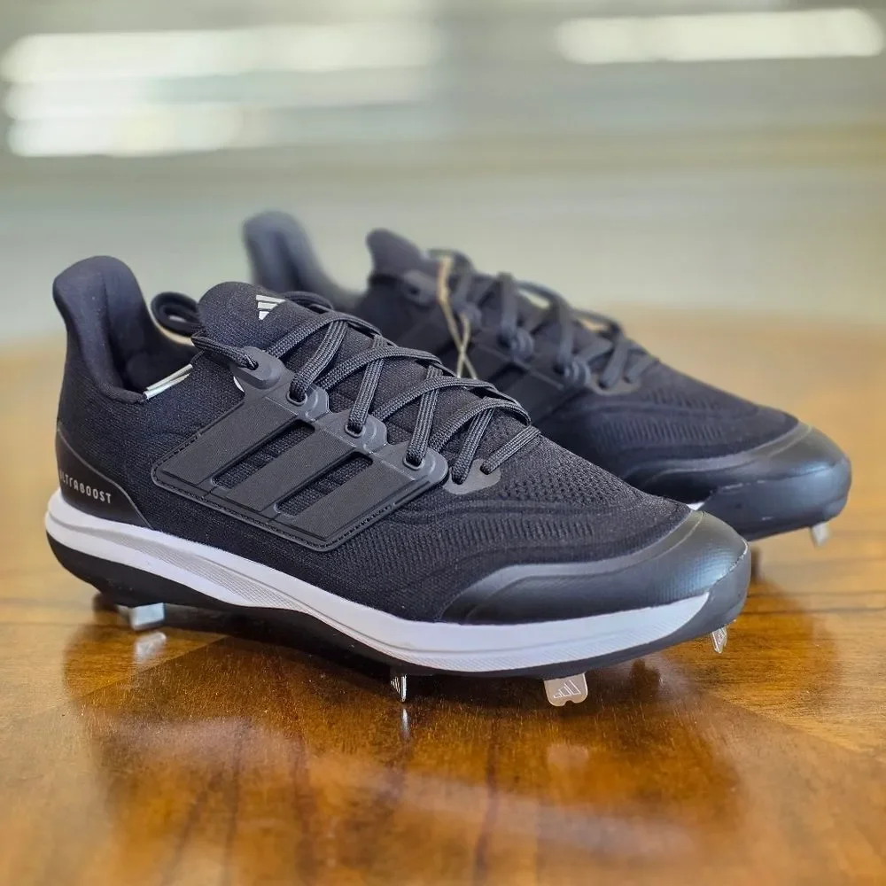 Adidas UltraBoost Light Baseball Cleats Black White NBY ID8610 Men’s 12.5 New LE